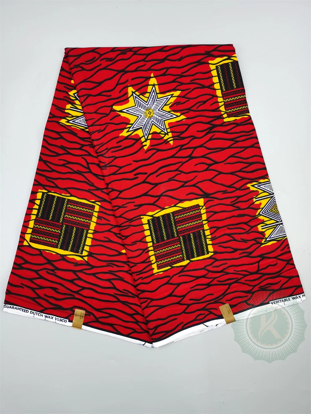 Tissu Wax Hollandais Véritable 100% Coton – Pagne Africain, 6 Yards