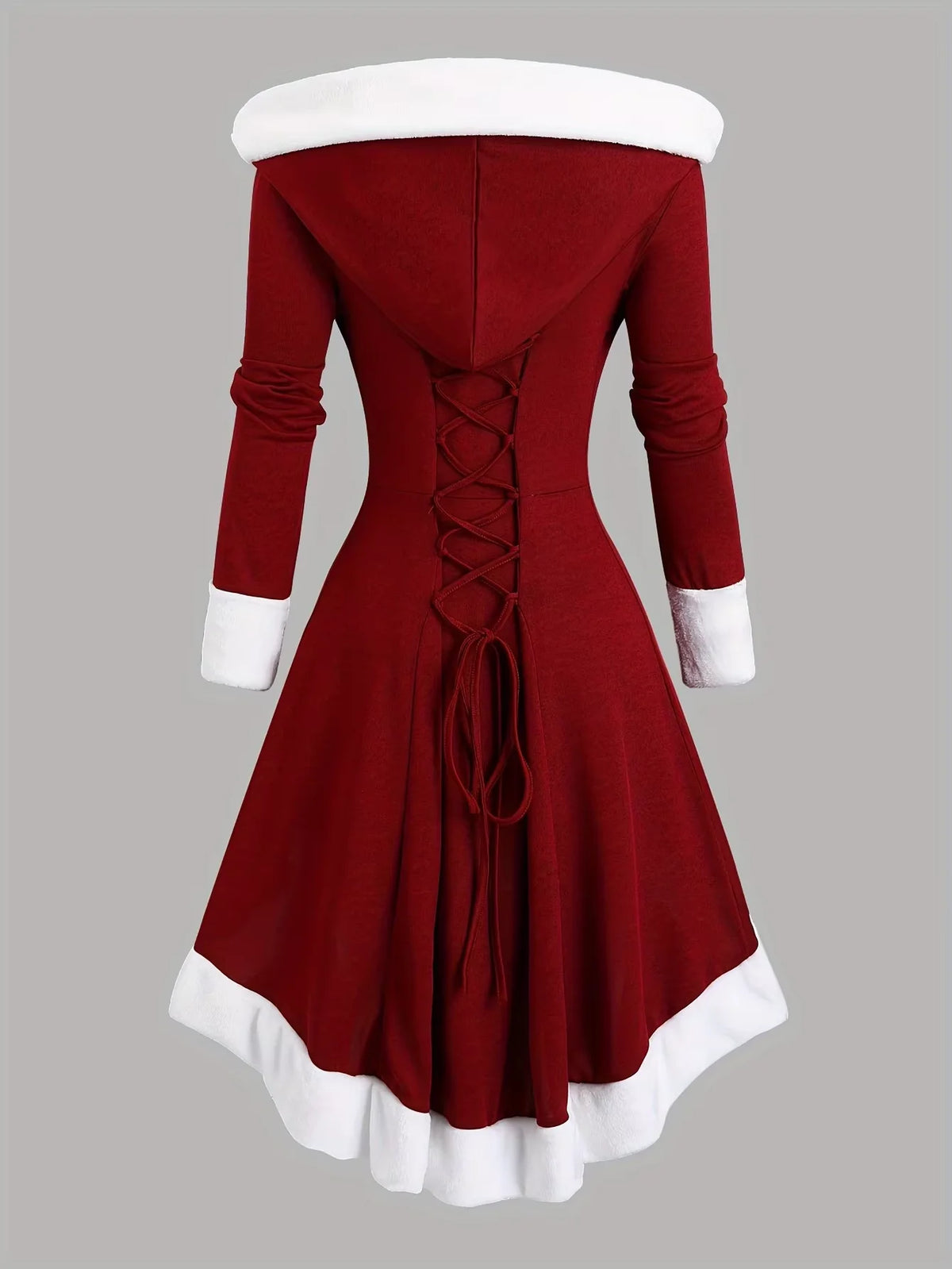 Robe Longue à Capuche Femme – Style Vintage Asymétrique