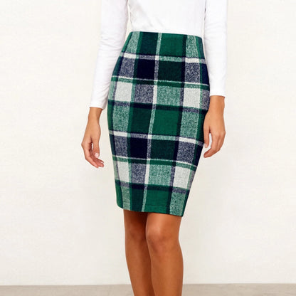 Elegant Plaid Skirt – Office & Chic Everyday Style