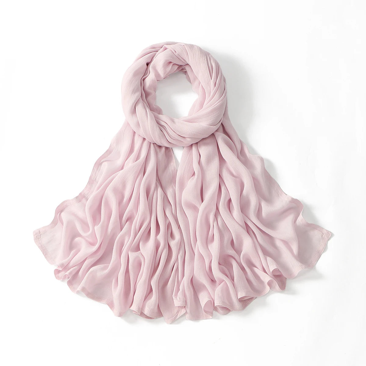 Hijab Modal Coton Rayon – Grand Foulard Islamique Uni Pour Femme 200×85 cm