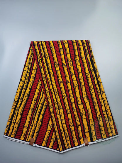 Tissu Wax Hollandais Véritable 100% Coton – Pagne Africain, 6 Yards