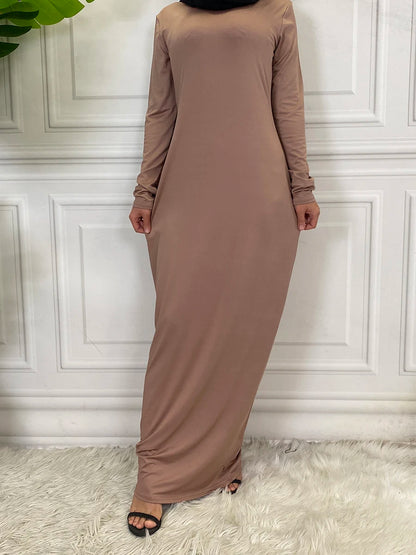 Abaya robe longue femme polyester casual printemps-été
