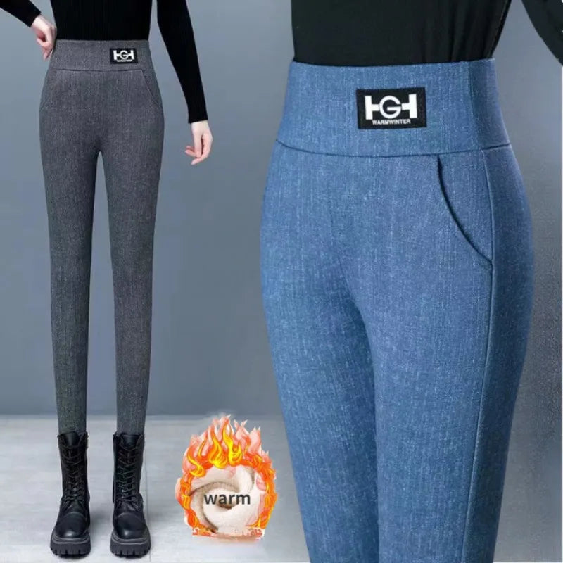 Legging Chaud Laine d'Agneau Taille Haute — Confort & Style Hiver