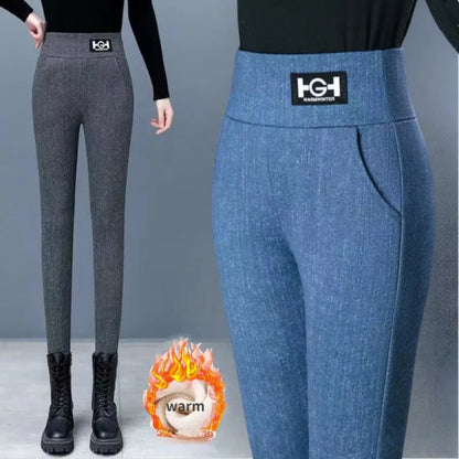 Legging Chaud Laine d'Agneau Taille Haute — Confort & Style Hiver