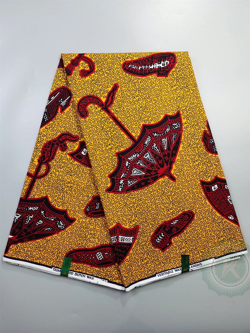 Tissu Wax Hollandais Véritable 100% Coton – Pagne Africain, 6 Yards