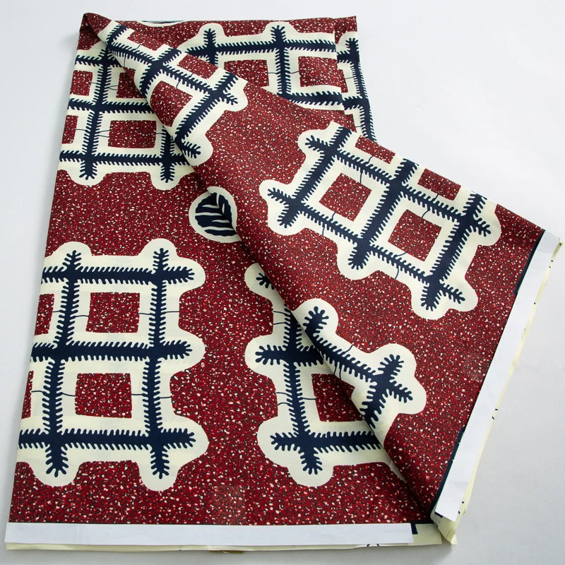 Tissu Wax Africain Ankara Patchwork Batik – Polyester Imprimé, Couture & DIY (6 yards)