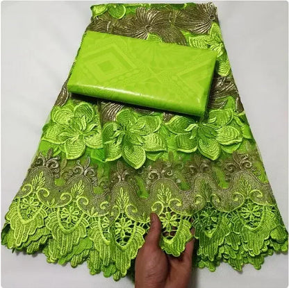Tissu Tulle Dentelle Filet Africain – Haute Qualité, Couture Fête & Cérémonie (2,5 yards)