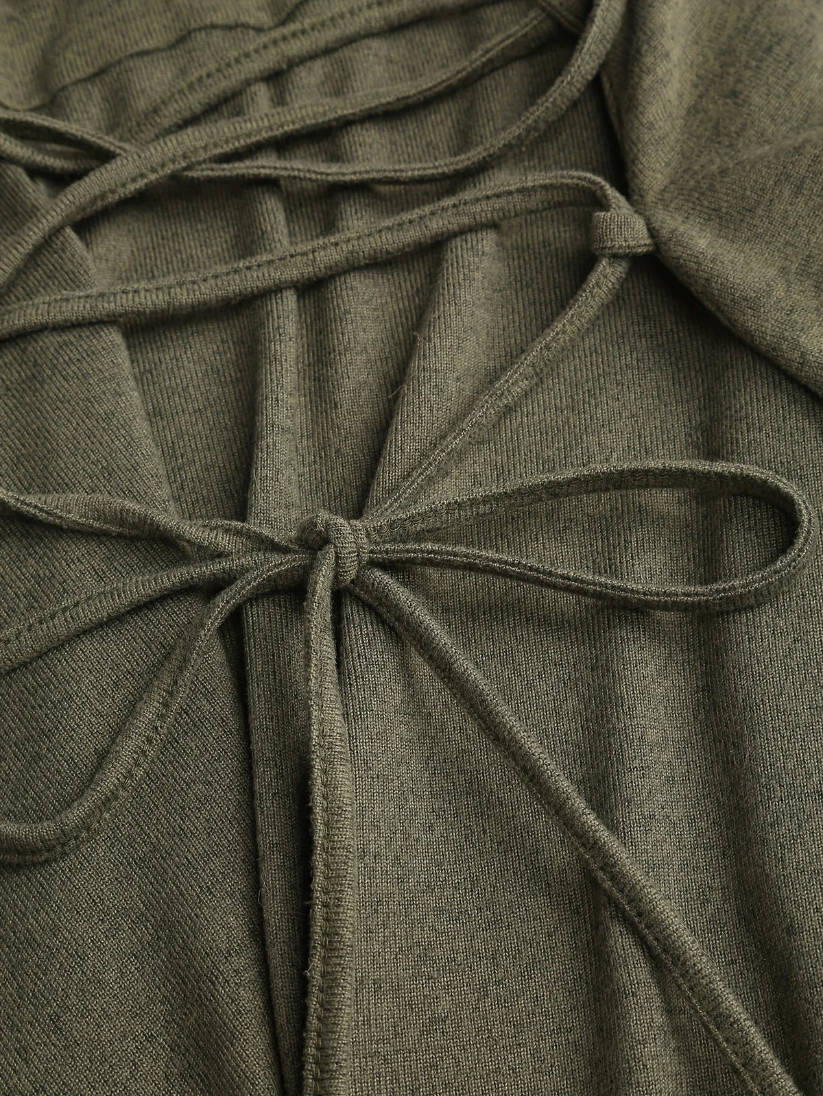 Robe Longue Grande Taille Vert Olive Manches Longues – Ceinture Réglable, Style Bohème Élégant