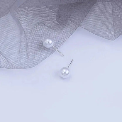 Boucles d'Oreilles Clous Perle d'Eau Douce – Argent 925
