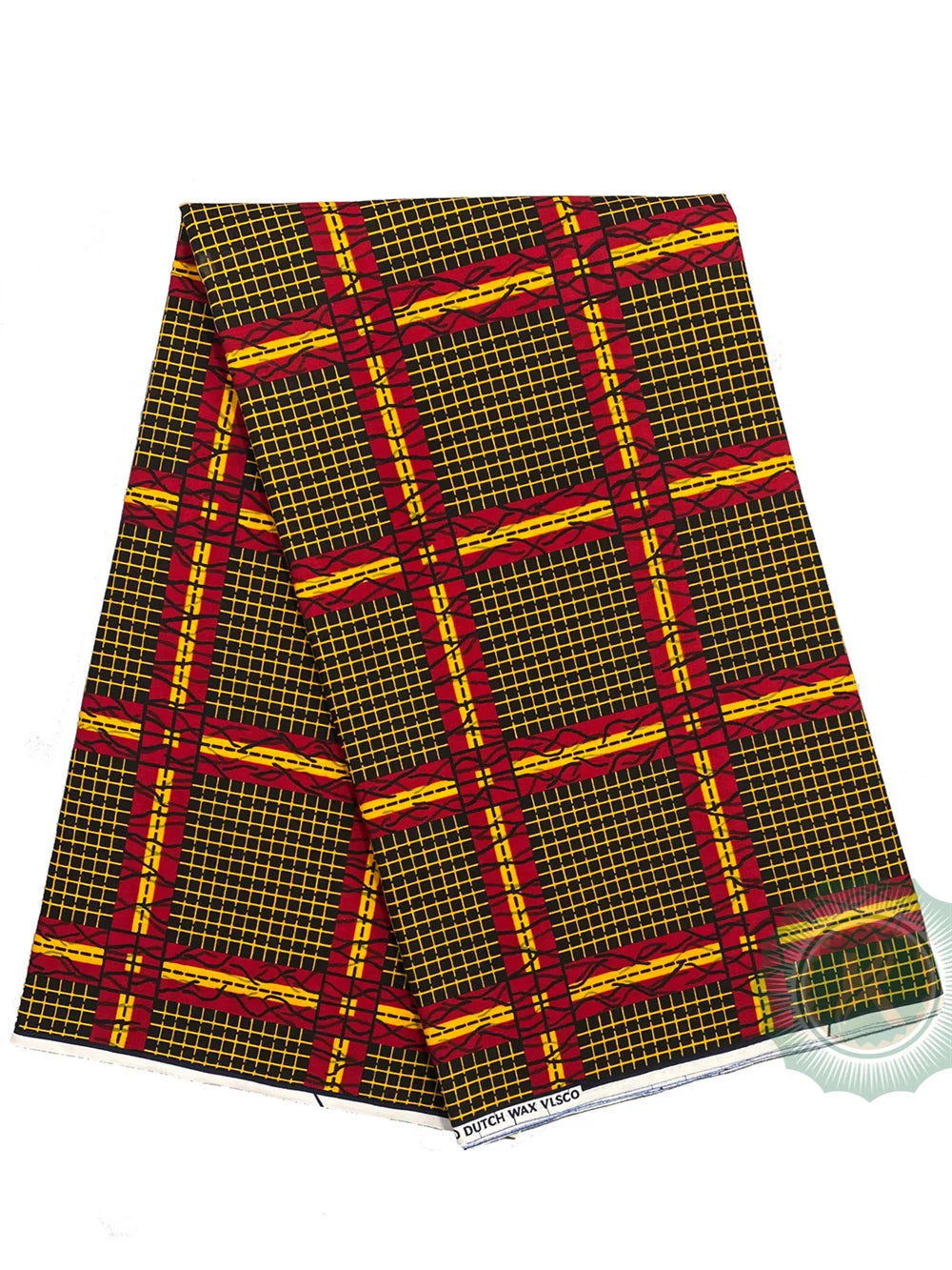 Tissu Wax Hollandais Véritable 100% Coton – Pagne Africain, 6 Yards
