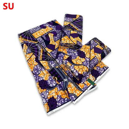 Tissu Wax Africain 100% Coton – Imprimé Authentique, 6 Yards