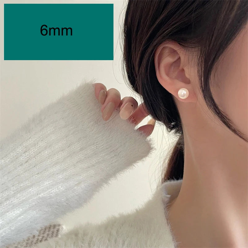 Boucles d'Oreilles Clous Perle d'Eau Douce – Argent 925