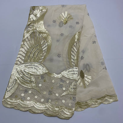 Foulard Islamique 100% Coton Brodé – Hijab Châle Style Dubaï | Toutes Saisons