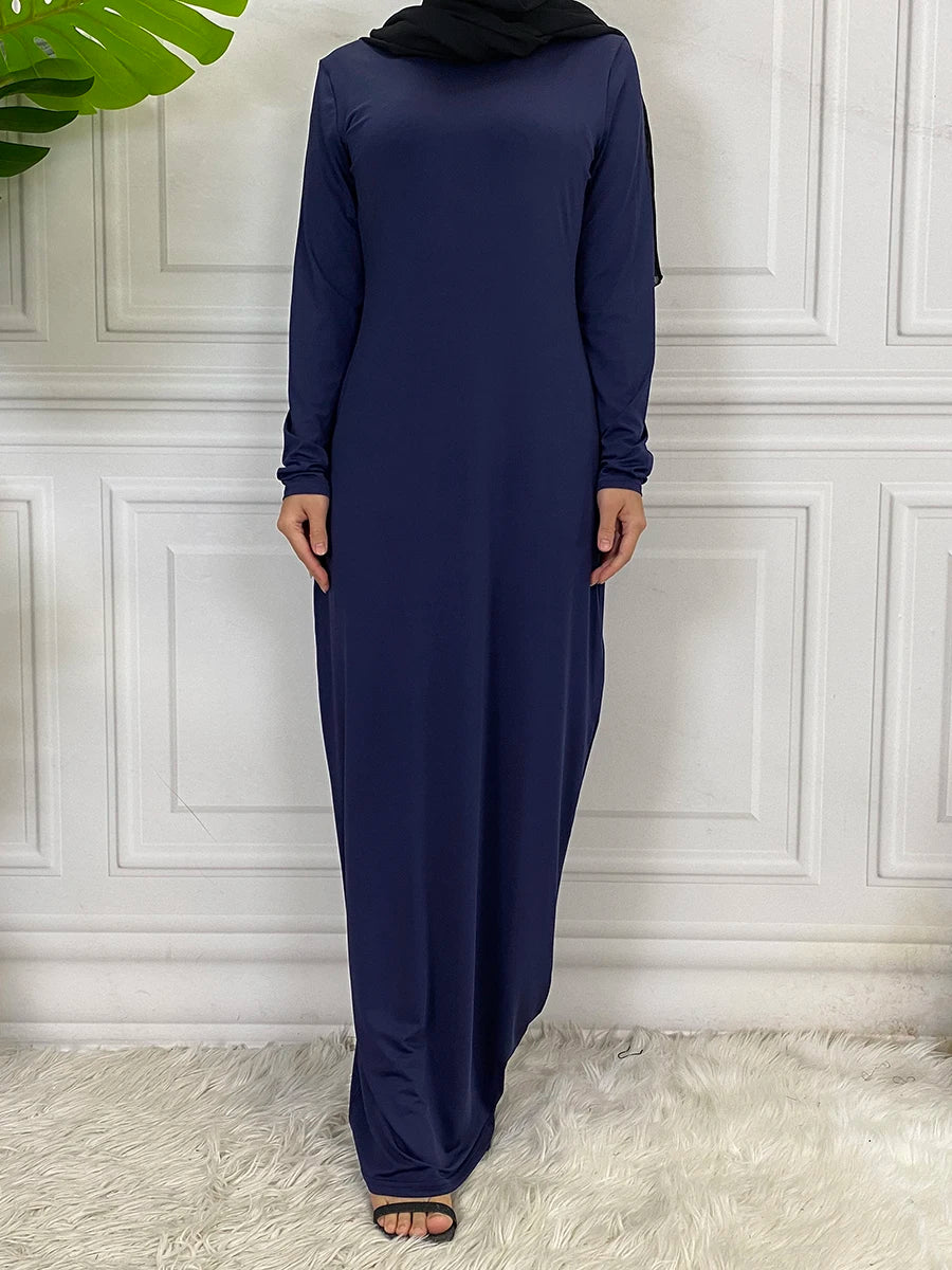 Abaya robe longue femme polyester casual printemps-été