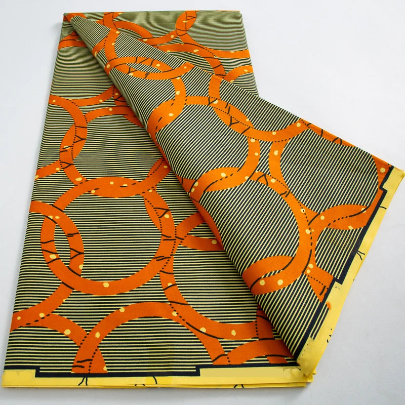 Tissu Wax Africain Ankara Patchwork Batik – Polyester Imprimé, Couture & DIY (6 yards)