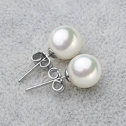 Boucles d'Oreilles Clous Perle d'Eau Douce – Argent 925