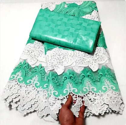 Tissu Tulle Dentelle Filet Africain – Haute Qualité, Couture Fête & Cérémonie (2,5 yards)