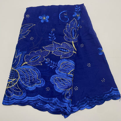 Foulard Islamique 100% Coton Brodé – Hijab Châle Style Dubaï | Toutes Saisons