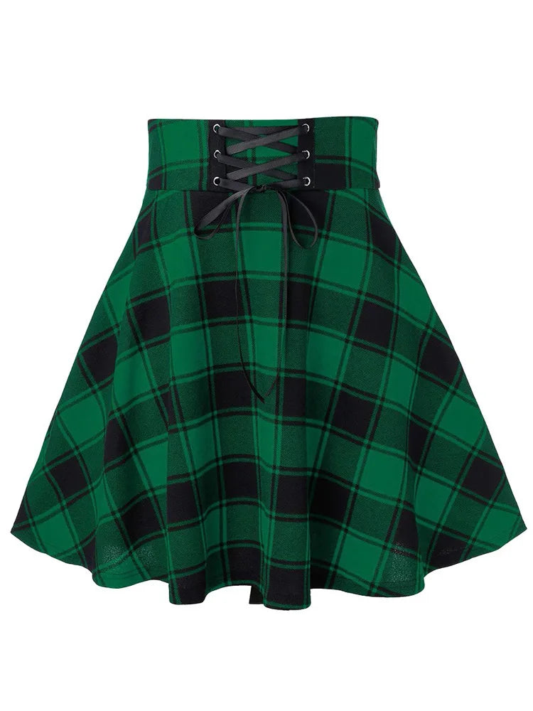 Gothic Plaid Skirt – Women's Punk & Grunge Style