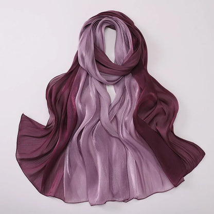 Hijab Satin Bicolore Dégradé – Foulard Islamique Élégant Pour Mariage & Occasions Spéciales