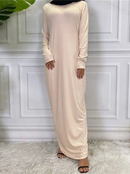 Abaya robe longue femme polyester casual printemps-été