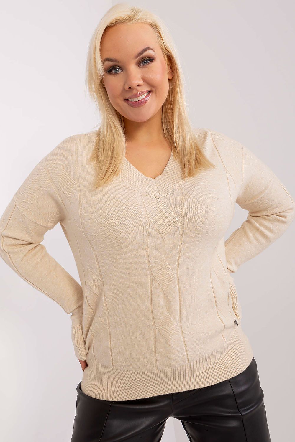 Plus size sweater model 190061 Factory Price