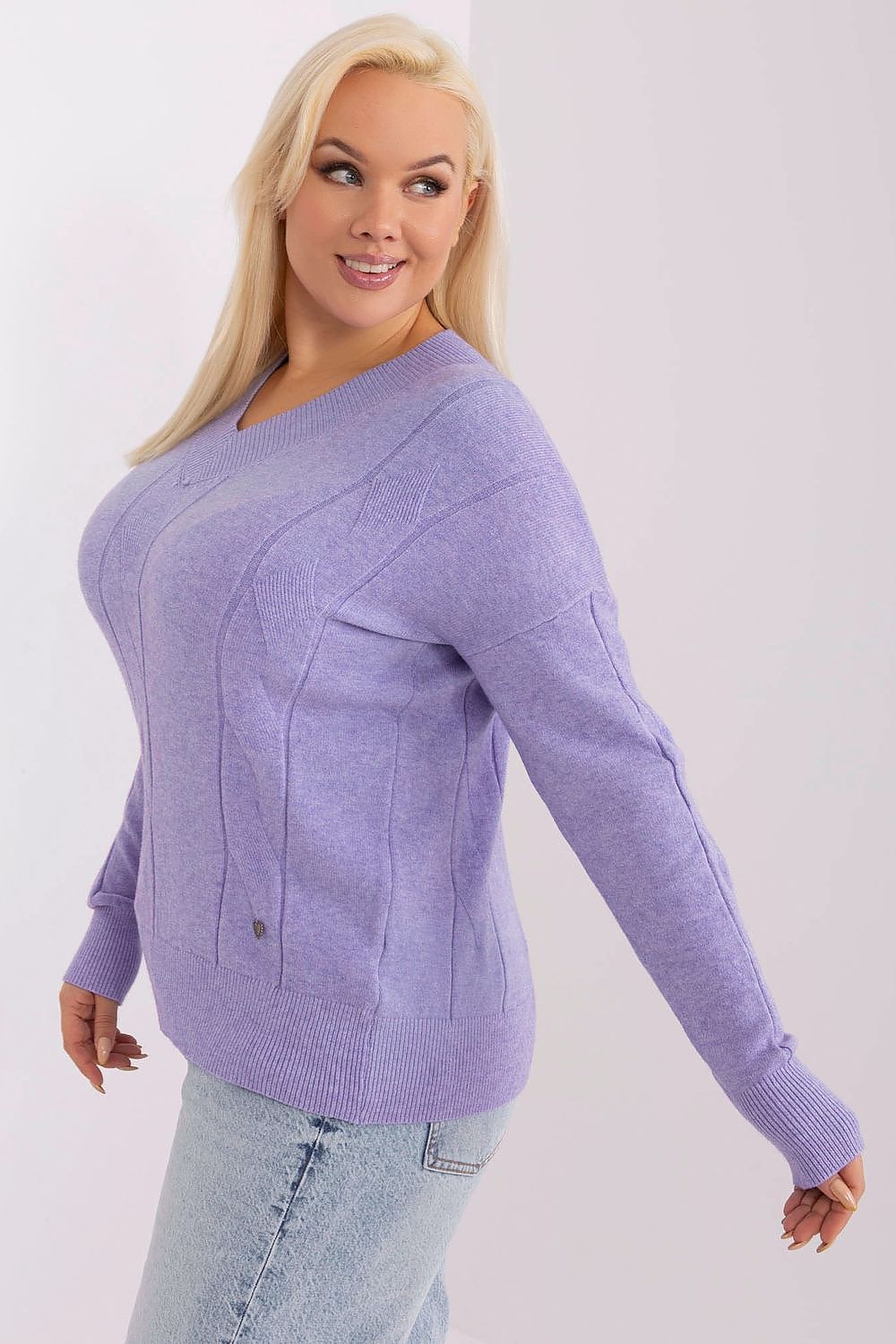 Plus size sweater model 190061 Factory Price