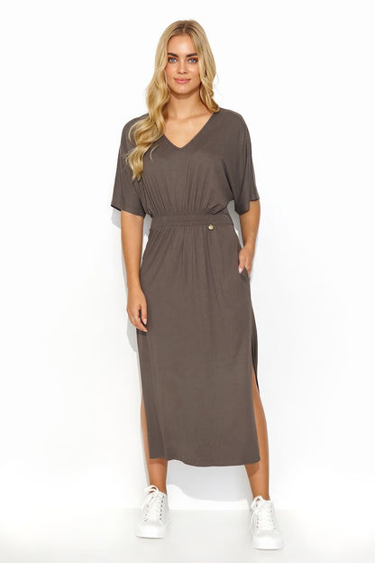 Robe de jour model 193224 Makadamia