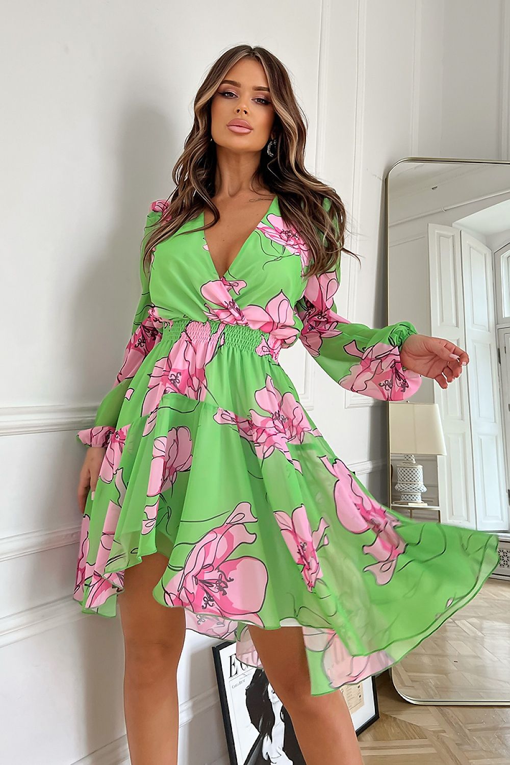 Day dress model 193498 Bicotone