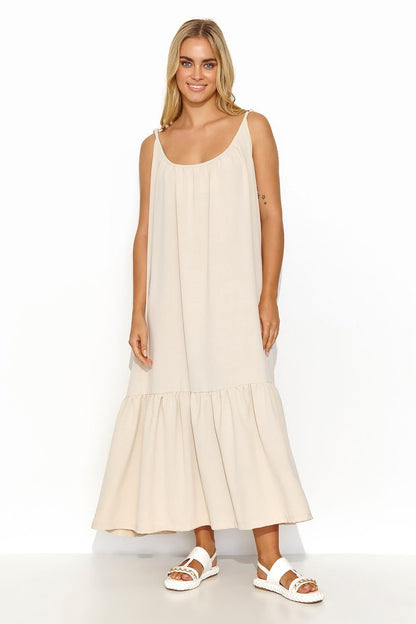 Robe de jour model 195008 Makadamia
