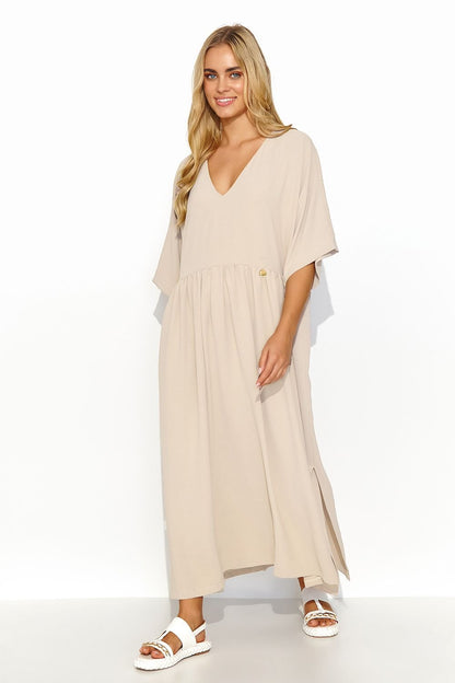 Robe de jour model 195018 Makadamia