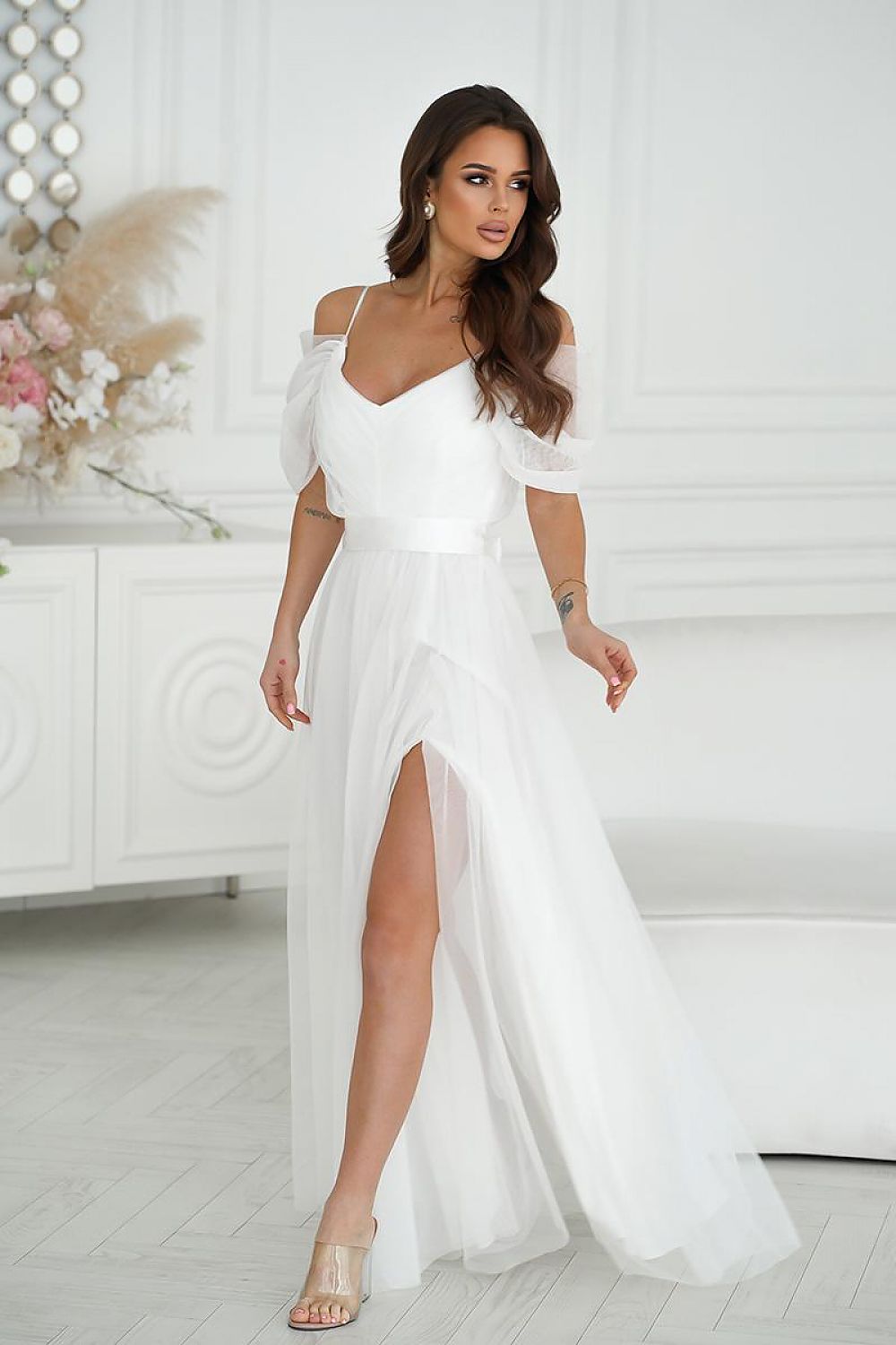 Robe longue model 203757 Bicotone