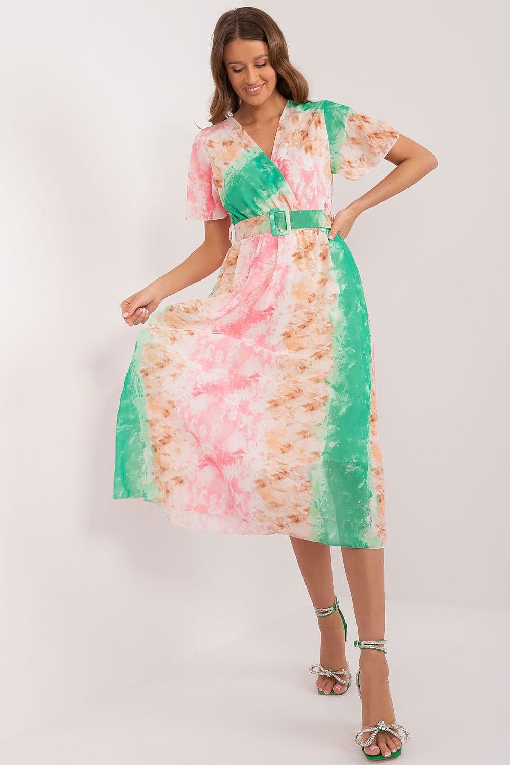 فستان نهاري موديل 196204 إيطاليا مودا