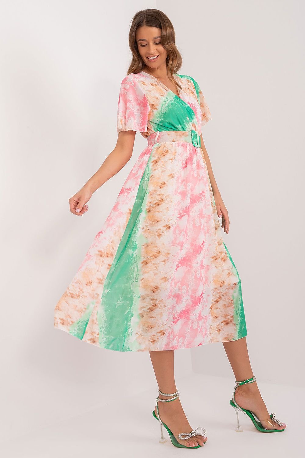 فستان نهاري موديل 196204 إيطاليا مودا