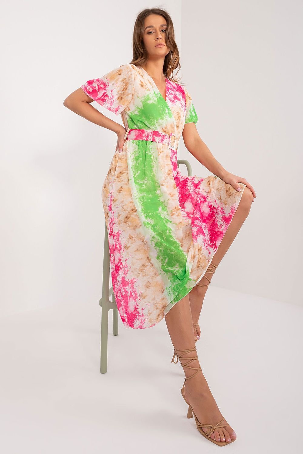 فستان نهاري موديل 196204 إيطاليا مودا