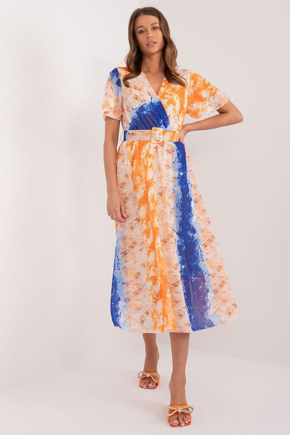 فستان نهاري موديل 196204 إيطاليا مودا