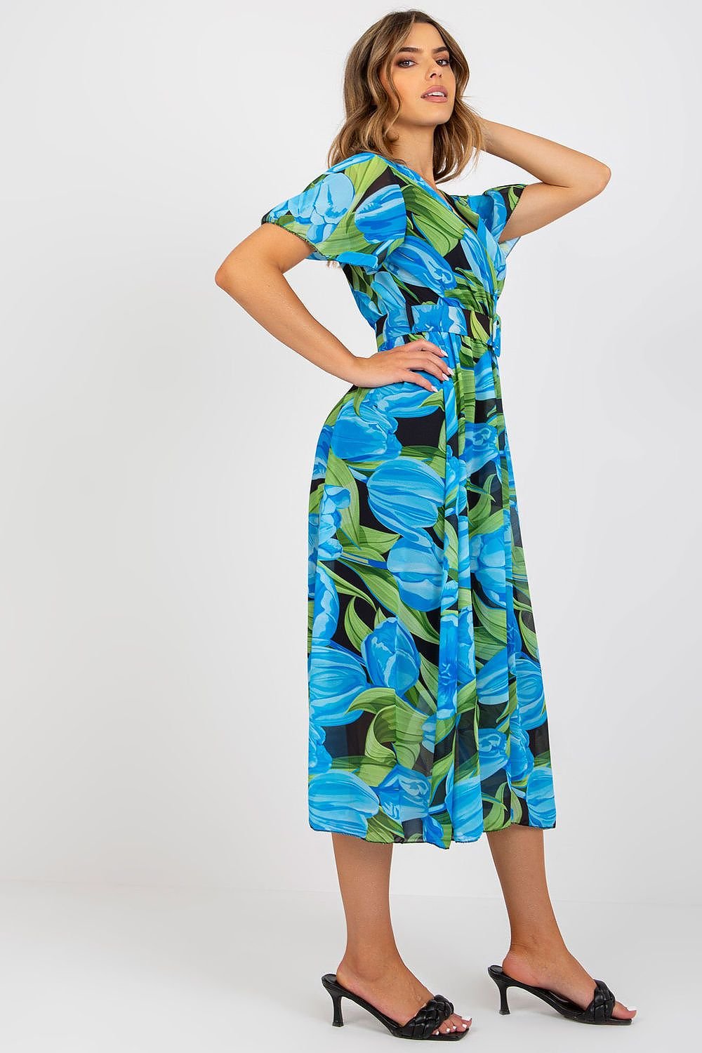 فستان نهاري موديل 196204 إيطاليا مودا