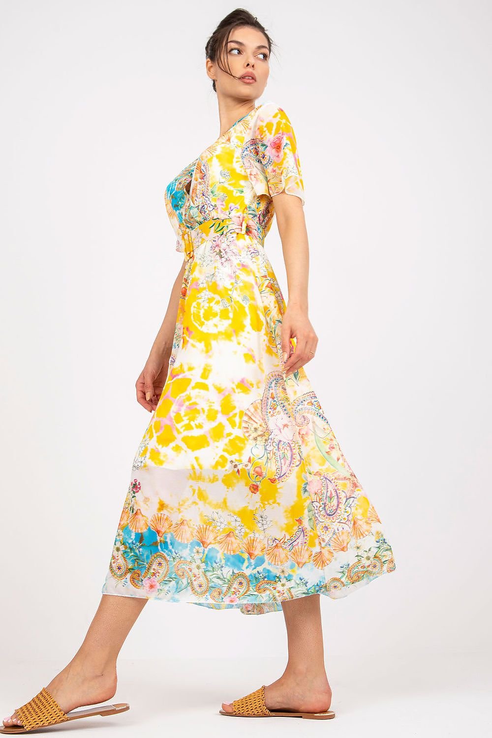 فستان نهاري موديل 196204 إيطاليا مودا