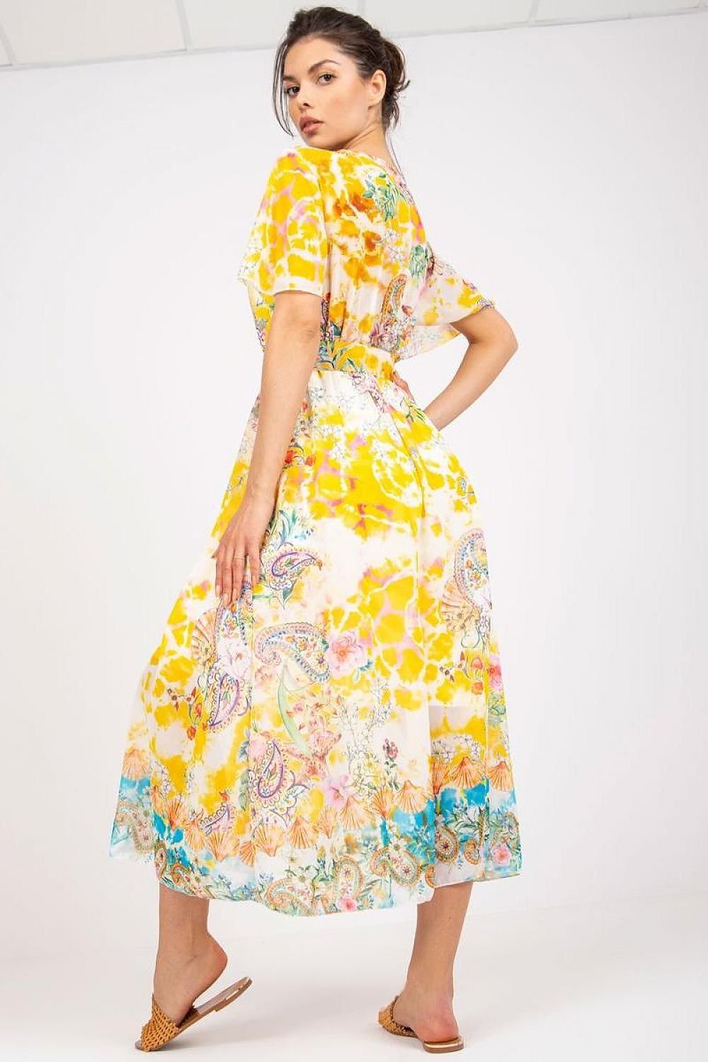 فستان نهاري موديل 196204 إيطاليا مودا