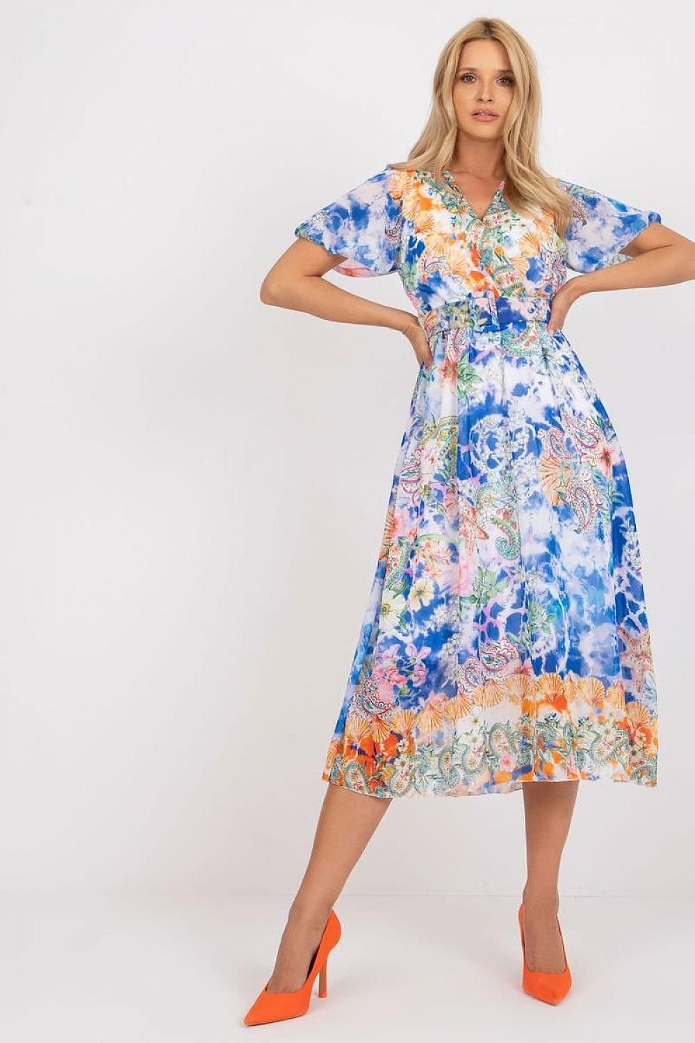 فستان نهاري موديل 196204 إيطاليا مودا