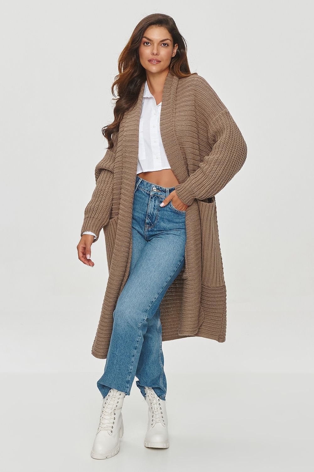 Cardigan model 201795 Makadamia