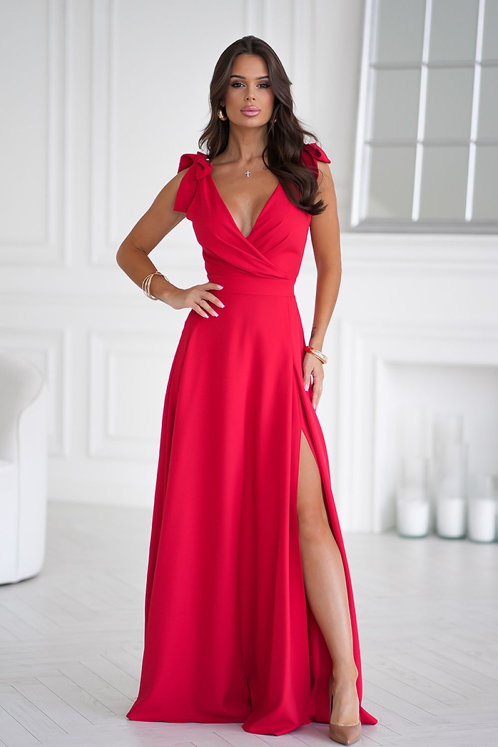 Robe longue model 202376 Bicotone
