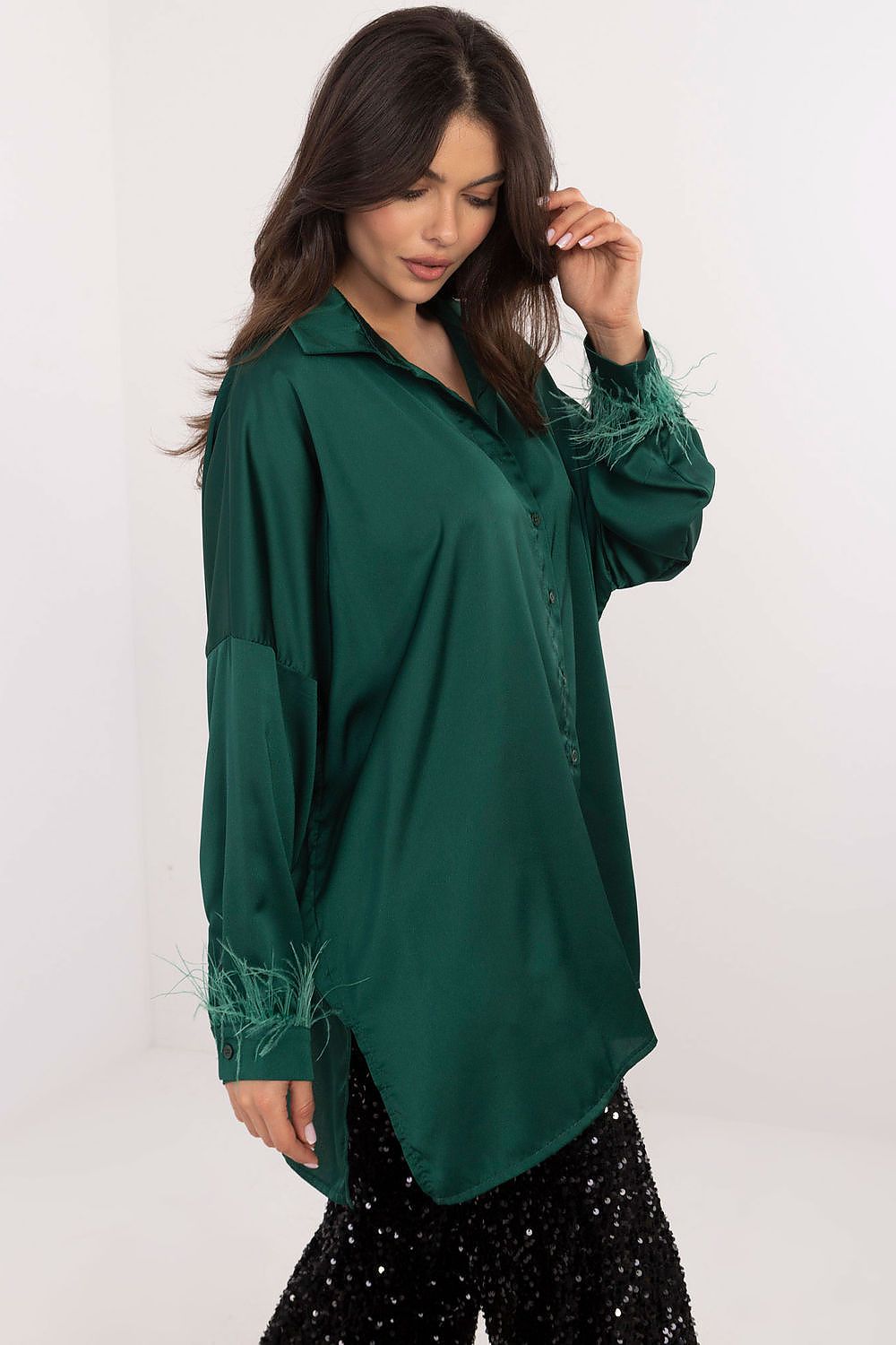  Chemise manche longue model 203105 Italy Moda 