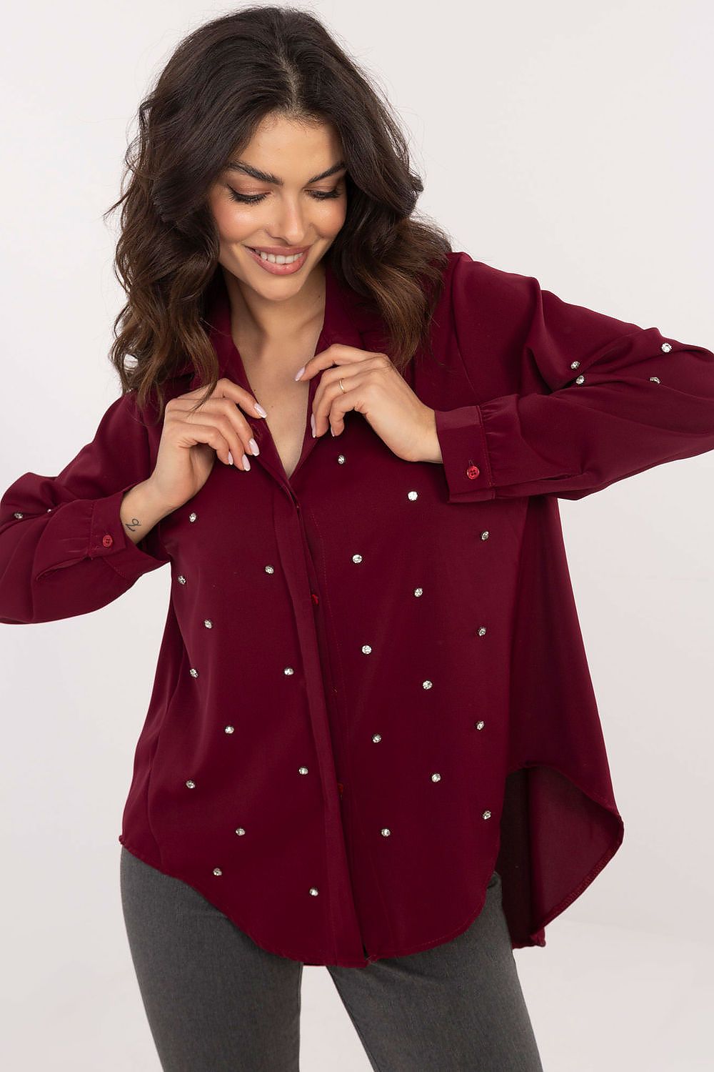  Chemise manche longue model 203329 Italy Moda 