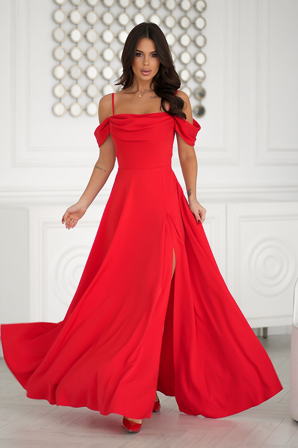  Robe longue model 203760 Bicotone 