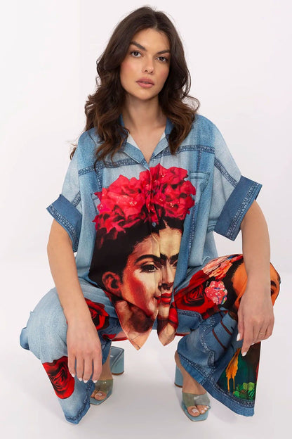  Chemise manche courte model 210032 Italy Moda 