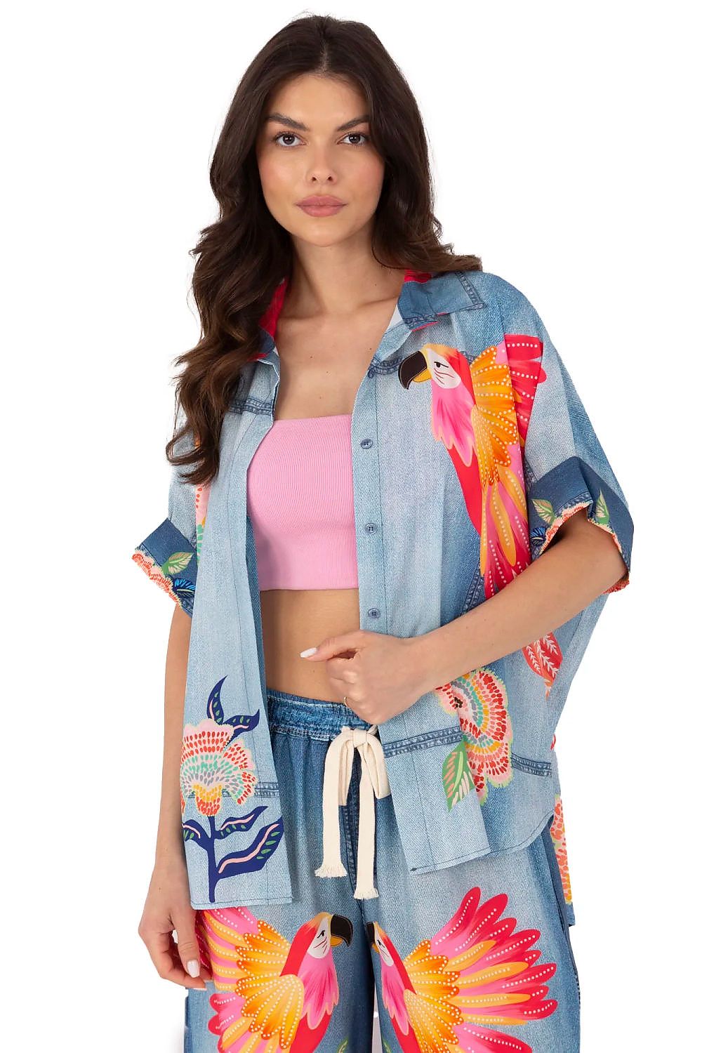  Chemise manche courte model 210033 Italy Moda 