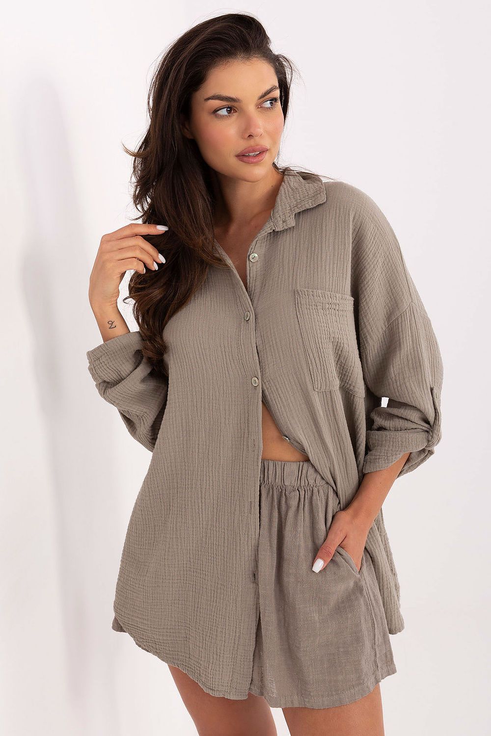  Chemise manche longue model 215497 Italy Moda 