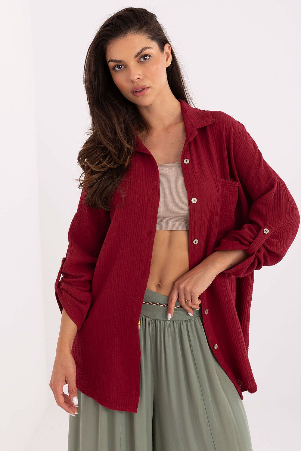  Chemise manche longue model 215559 Italy Moda 