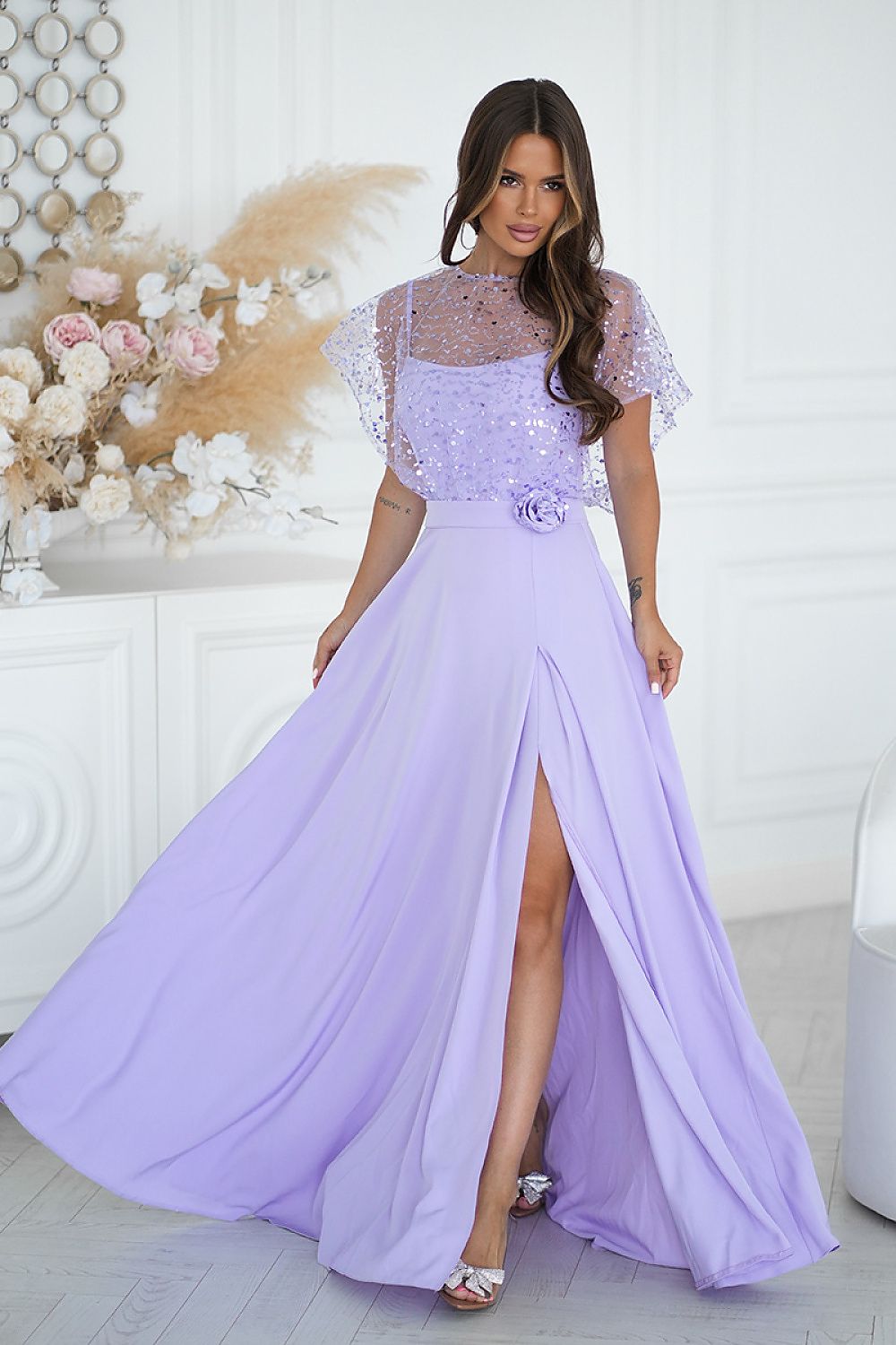  Robe longue model 219693 Bicotone 